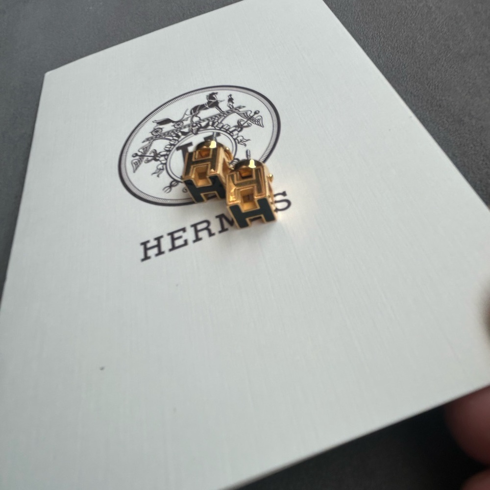 Gold and Black Earrings